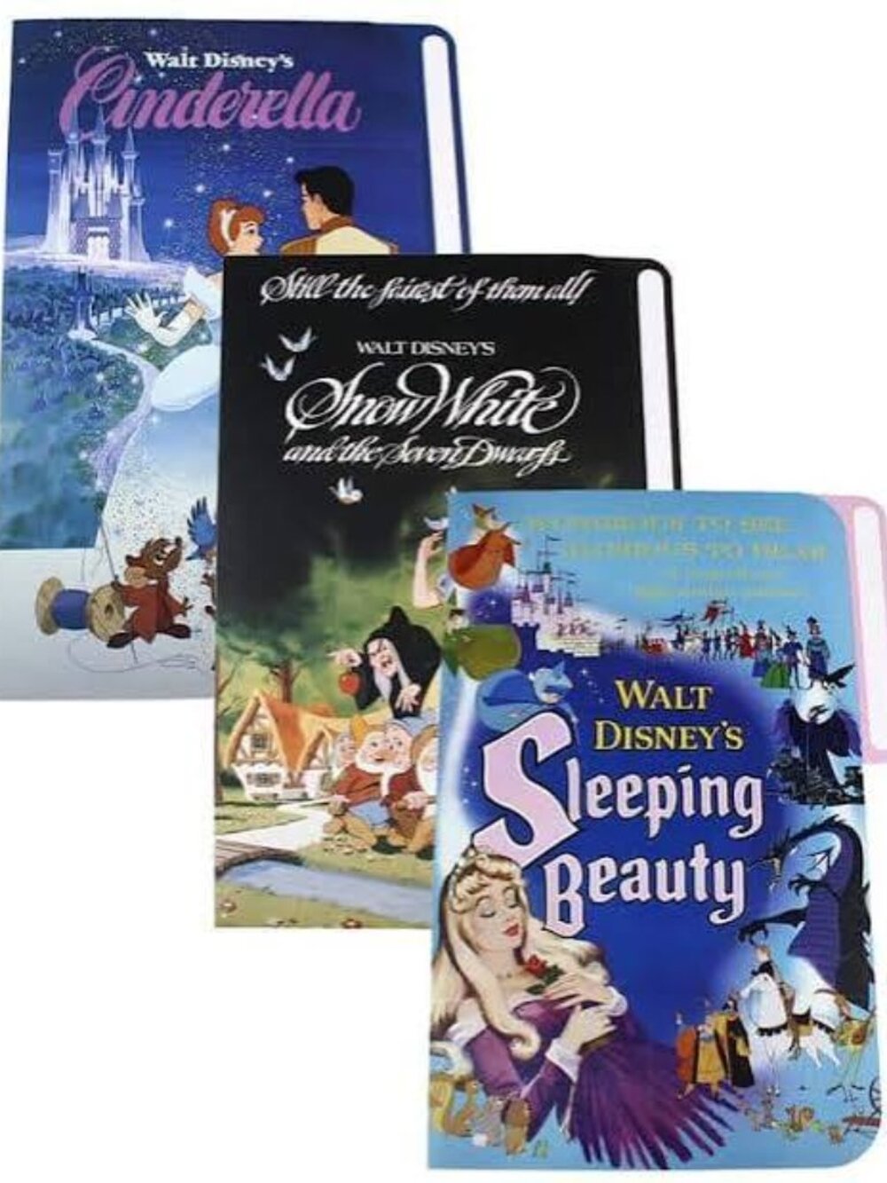 New CAKEWORTHY Disney Vintage Movie Poster File Folder Set Snow White Cinderella
